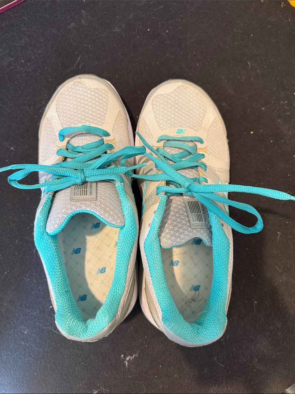New Balance Women’s Walking Sneakers - Gray with Teal Trim